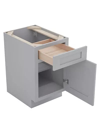 Kitchen Base , 18" , Shaker , Wood Grey
