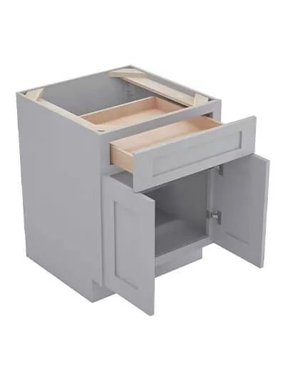 Kitchen Base , 24" , Shaker , Wood Grey