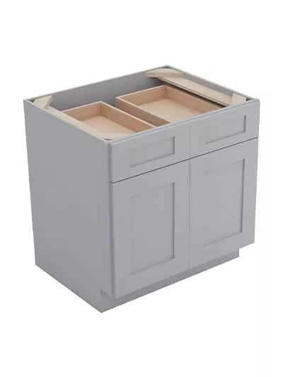 Kitchen Base , 33" , Shaker , Wood Grey