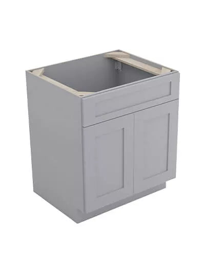 Vanity Sink Base , 24" , Shaker , Wood Grey