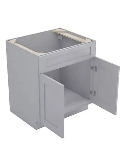 Vanity Sink Base , 24" , Shaker , Wood Grey