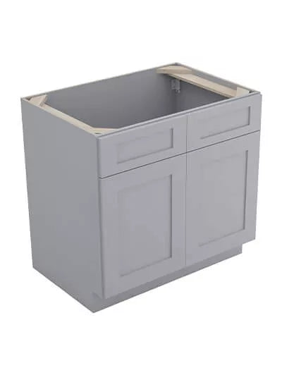 Kitchen Sink Base , 42" , Shaker , Wood Grey