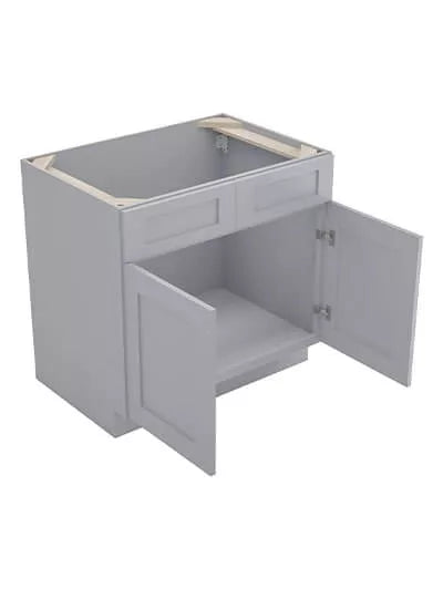 Kitchen Sink Base , 42" , Shaker , Wood Grey
