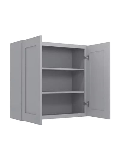 Wall Cabinet , 30" x 30" , Shaker, Wood Grey