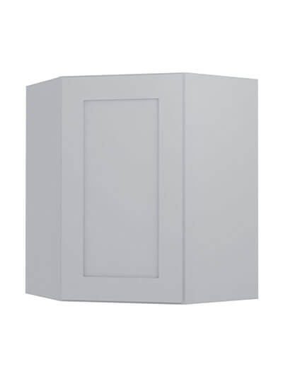 Diagonal Corner Wall , 24" x 30" , Shaker , Wood Grey
