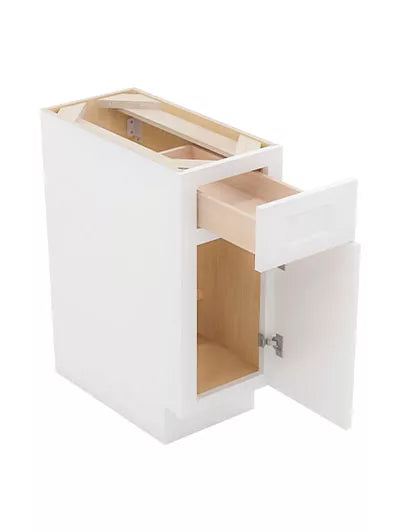 Kitchen Base , 12" , Shaker , PVC White