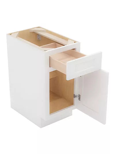 Kitchen Base , 15" , Shaker , PVC White