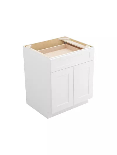 Kitchen Base , 27" , Shaker , PVC White
