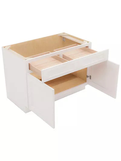 Kitchen Base , 42" , Shaker , PVC White