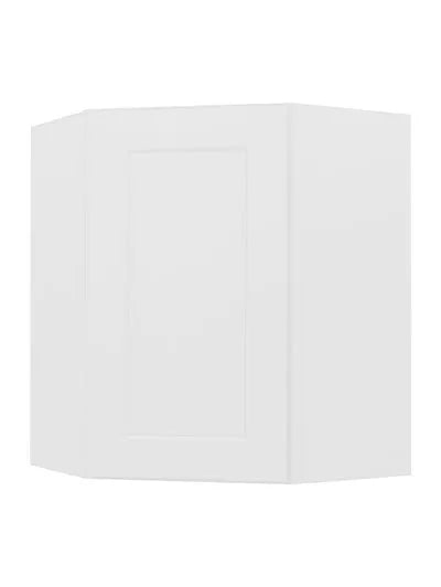 Diagonal Corner Wall , 24" x 30" , Shaker , PVC White