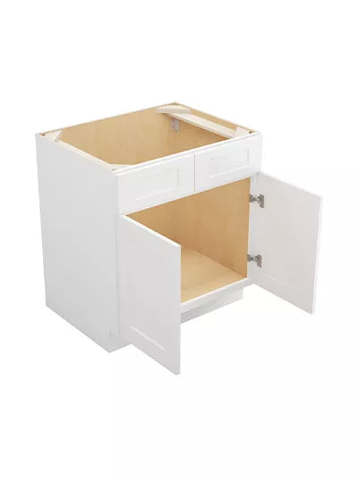 Vanity Sink Base , 33" , Shaker , PVC White