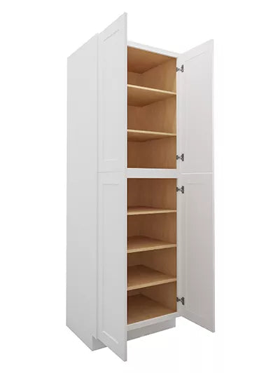 Face Frame , 30" x 84" , Shaker , PVC White