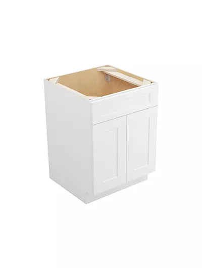 Vanity Sink Base , 24" , Shaker , PVC White