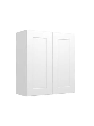 Wall Cabinet , 27" x 36" , Shaker , Wood White