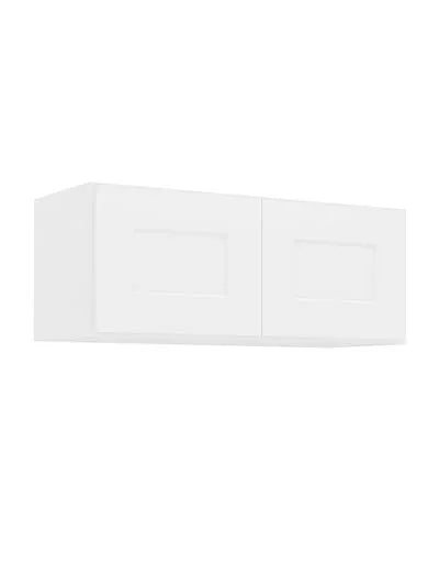 Wall Cabinet , 30" x 12" , Shaker , Wood White