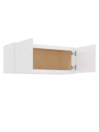 Wall Cabinet , 30" x 12" , Shaker , Wood White