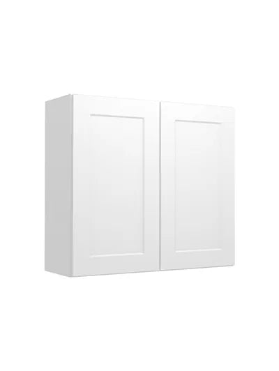 Wall Cabinet , 33" x 30" , Shaker , PVC White