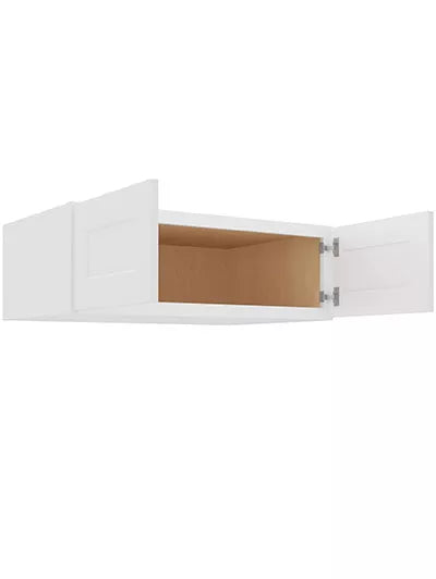Wall Cabinet , 36" x 12" , Shaker , Wood White
