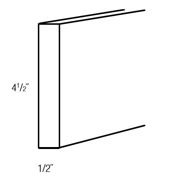 Toe Kick Cover ,  96" , Plywood , Wood Grey