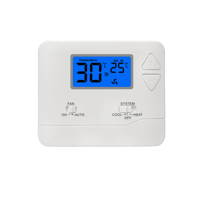 Thermostat , Single Stage , Non-Programmable , White