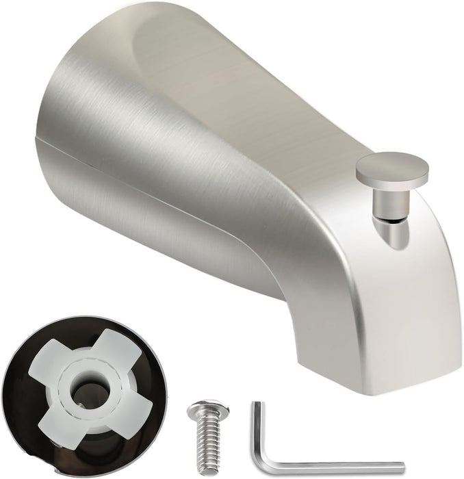 Tub Spout , Slip on Diverter , Brushed Nickel