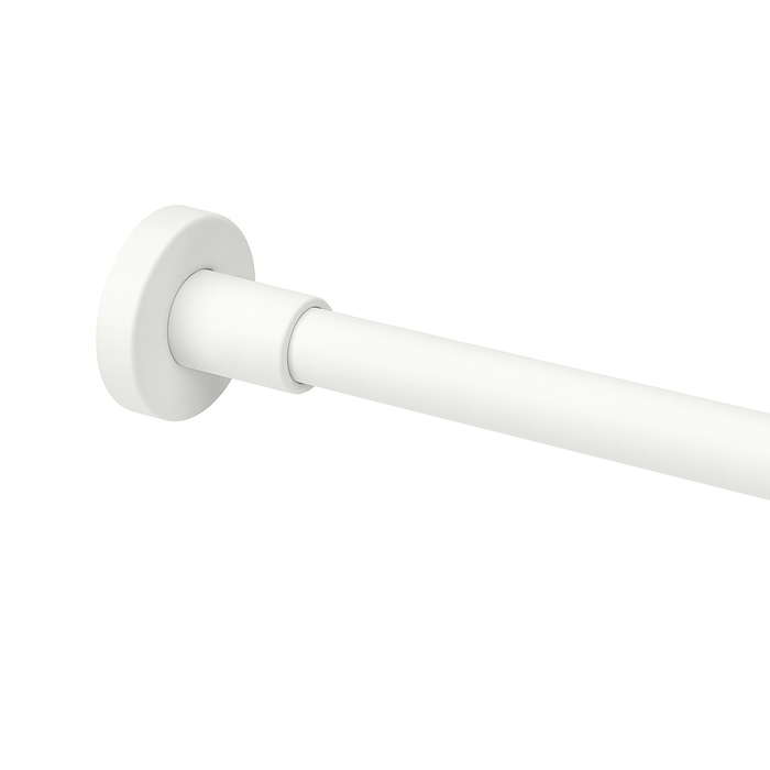 Shower Rod , 44" to 72" , Straight , White