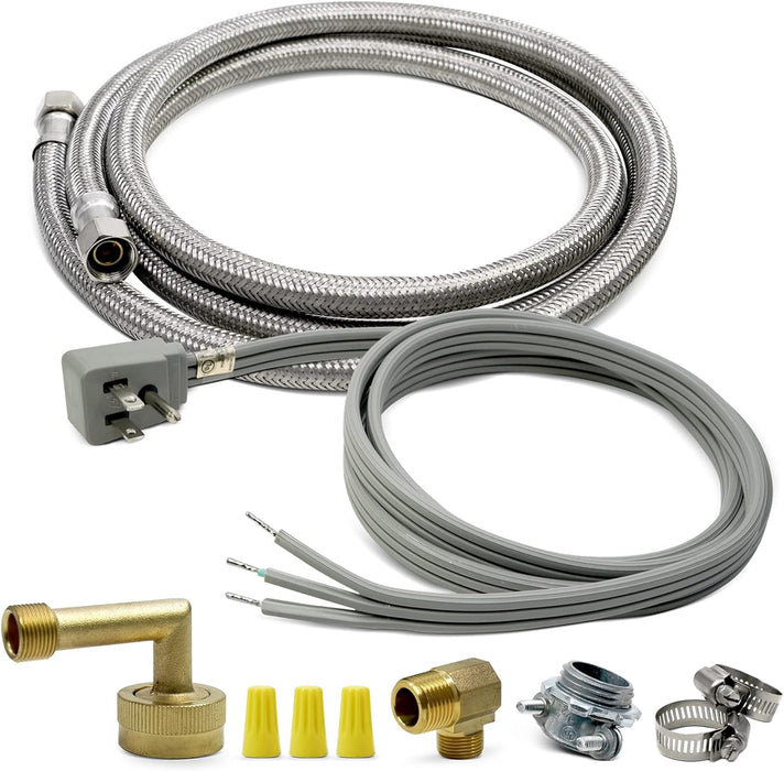 Dish Washer Kit, elbow, power cord, water line