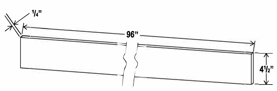 Toe Kick Cover , 96" , PVC White