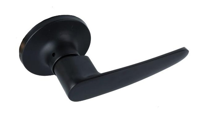 Door Lever , Circle Style , Dummy , w/Door Stop , Matte Black