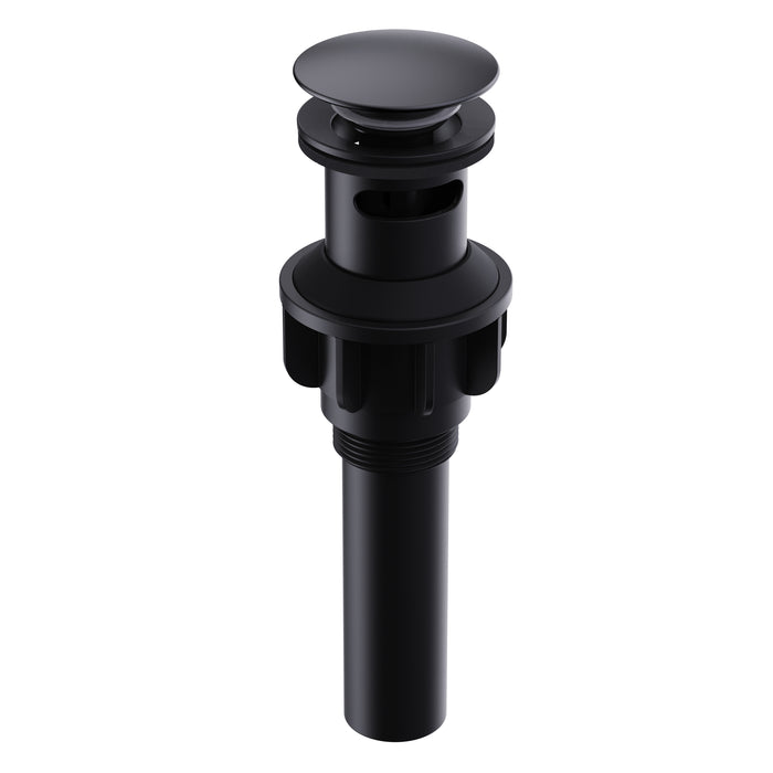 Pop Up Drain , Plastic , Overflow , Matte Black