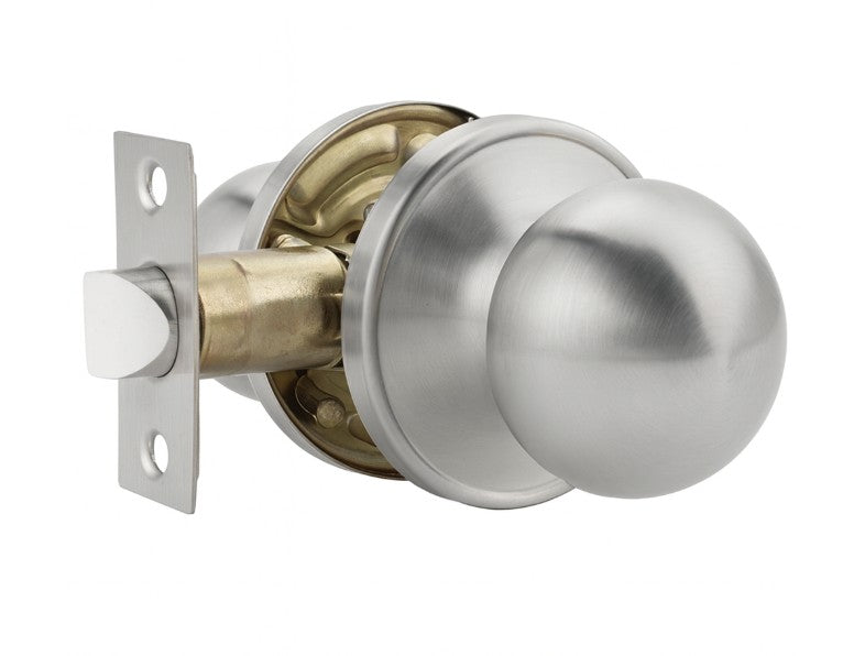 Door Knob , Round , Passage , Brushed Nickel