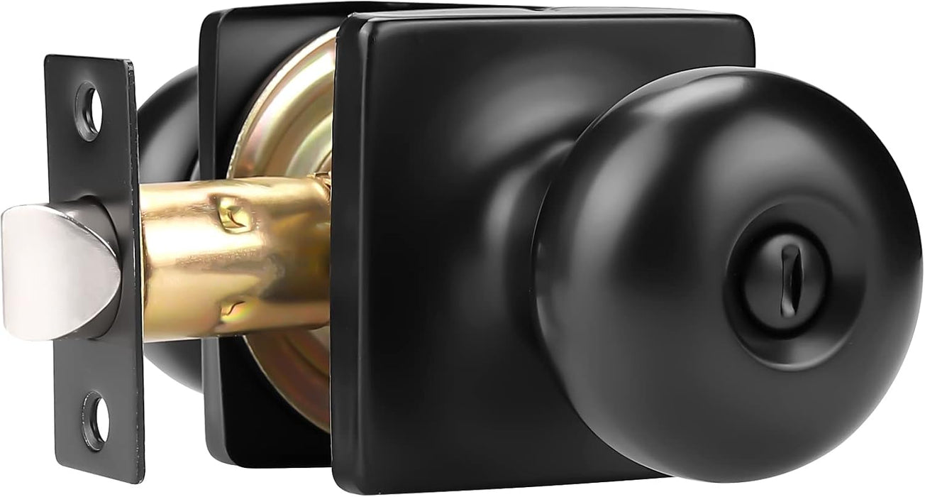 Door Knob , Round , Privacy , Matte Black
