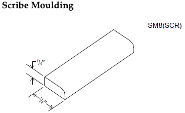 Shaker White  - Accessory Scribe Molding (SM8)