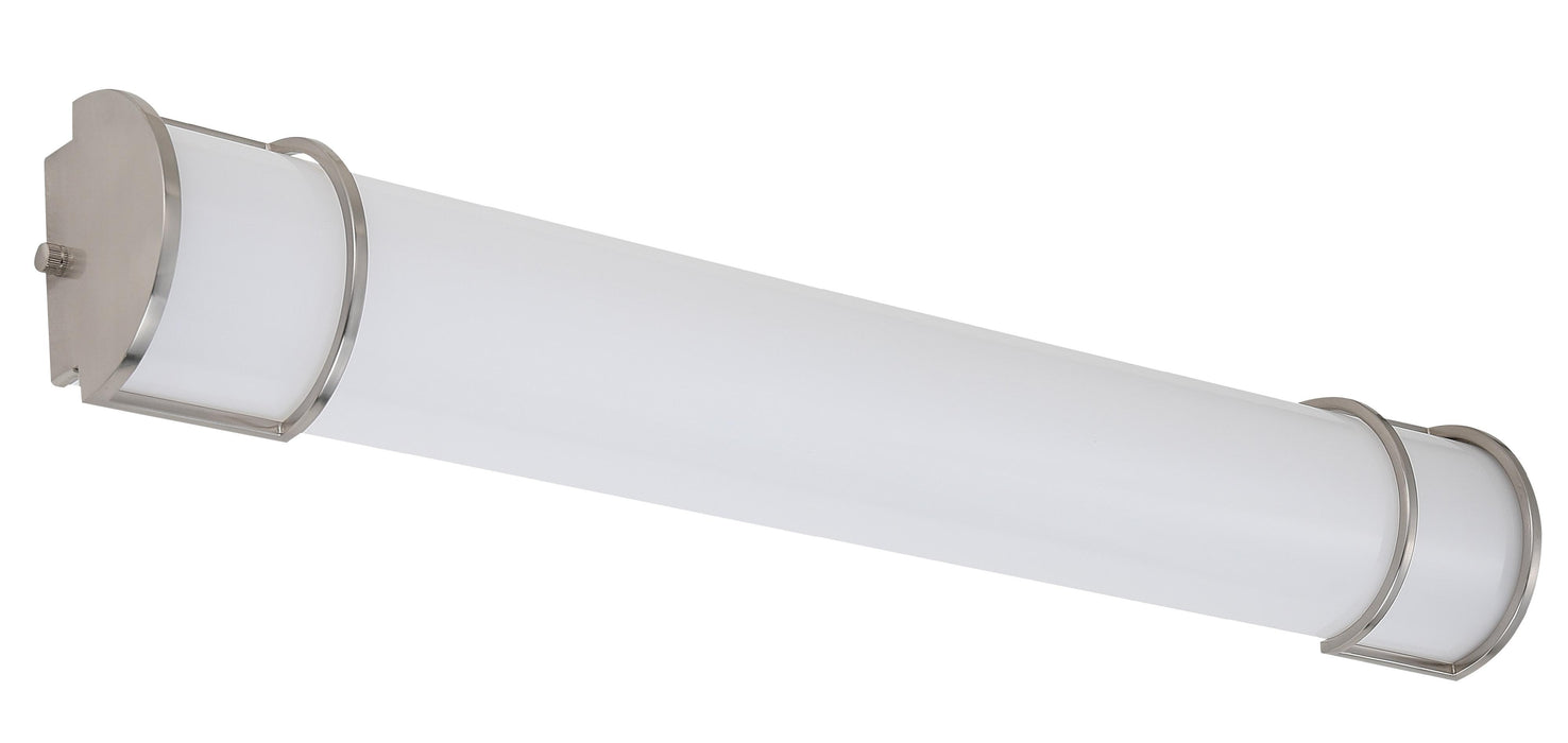 Vanity Light Bar , 36" x 6" x 4.75" , LED , Dimmable , Steel and Acrylic Lense , 24 Watt , Brushed Nickel