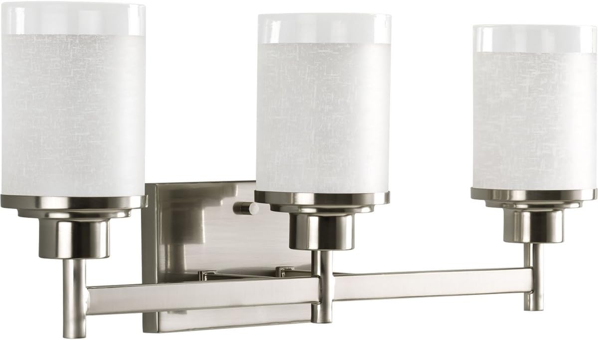 Vanity Light , 3 Light , Brushed Nickel w/ Frosted Glass