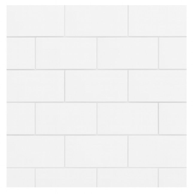 Subway Tile , 3" X 6" , Glossy White , (80 PC)