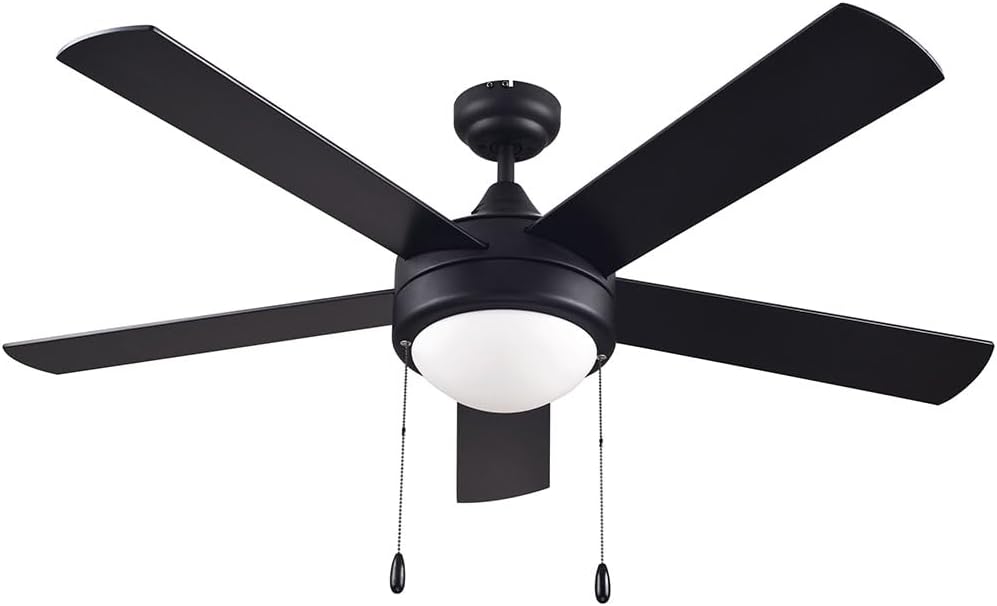 Ceiling Fan  , 5 x 52" Wood Blades , Matte Black