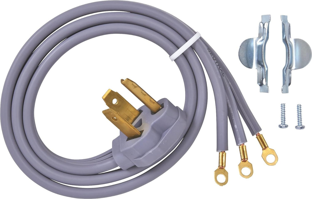 Power Cord , 4 ft , Dryer , 3-Wire 30 Amp